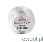 Włóczka  Deluxe Bamboo 100g 124-01  kolor biały   