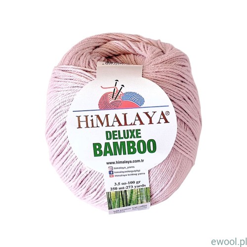 Włóczka Deluxe Bamboo 100g 124-30 kolor brudny róż