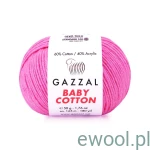 Włóczka  Baby Cotton 3468  kolor różowy
