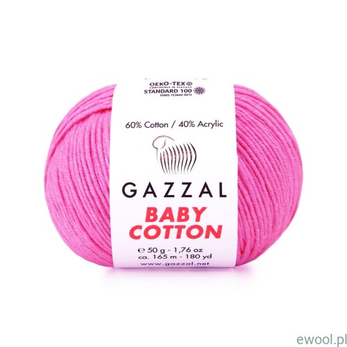 Włóczka Baby Cotton 3468 kolor różowy
