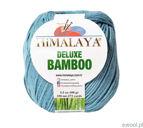 Włóczka Deluxe Bamboo 100g 124-19 kolor niebieski