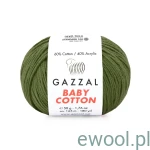 Włóczka Baby Cotton Gazzal 3463 kolor khaki