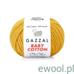 Włóczka  Baby Cotton 3447 kolor musztardowy