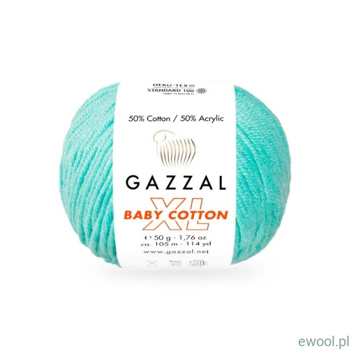 Włóczka Baby Cotton XL Gazzal kolor 3452XL