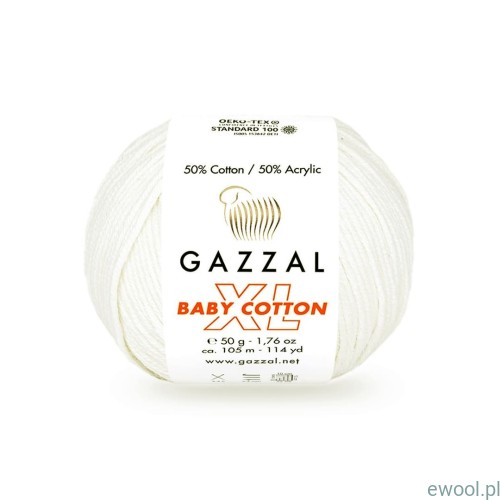 Włóczka Baby Cotton XL Gazzal kolor 3410XL