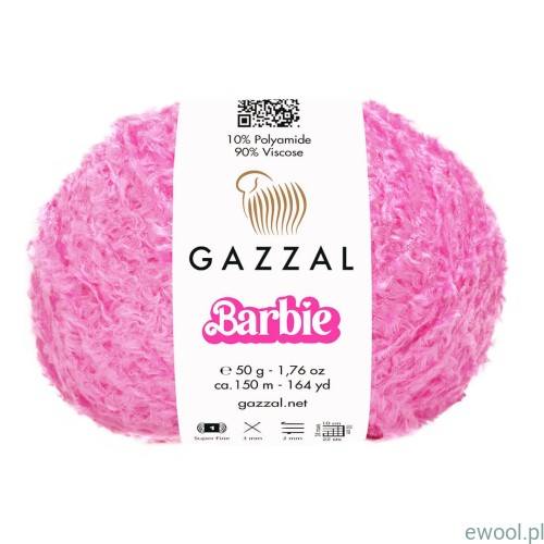Włóczka Barbie Gazzal kolor 10719 jasny różowy