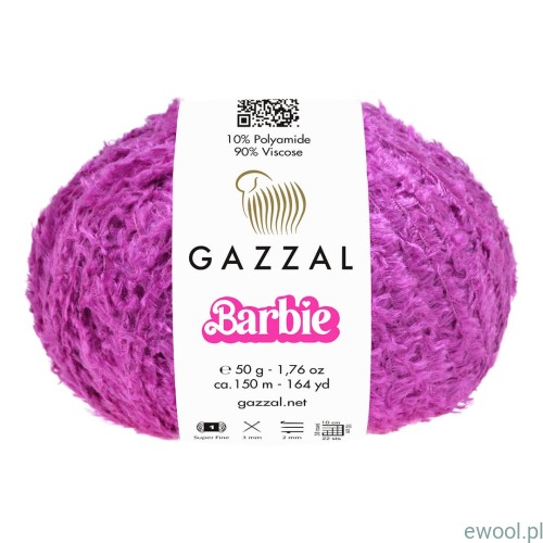 Włóczka Barbie Gazzal kolor 10721 fuksja