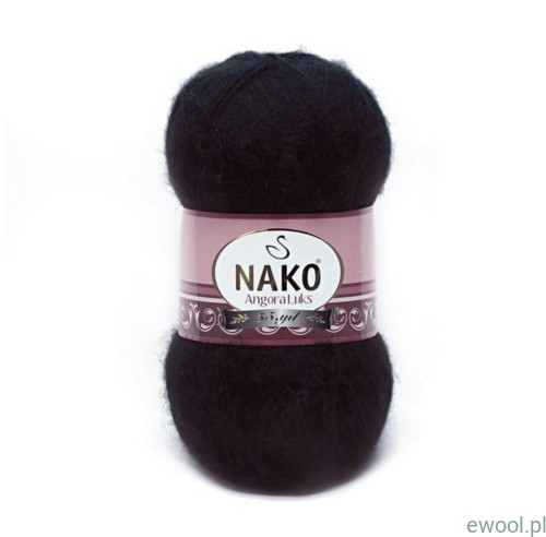 Włóczka Angora Luks Nako kolor 217 czarny