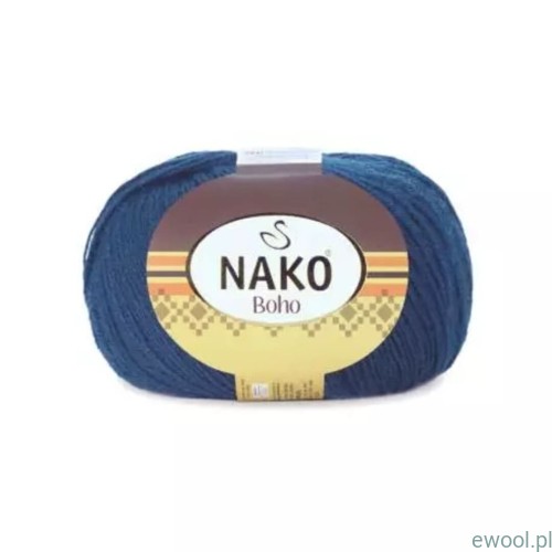 Włóczka Boho Nako kolor 10093 ciemny niebieski