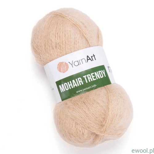 Włóczka Mohair Trendy YarnArt kolor 134 beżowy