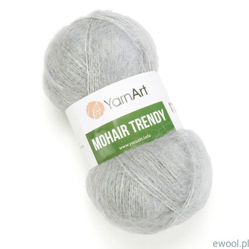 Włóczka Mohair Trendy YarnArt kolor 113 jany szary