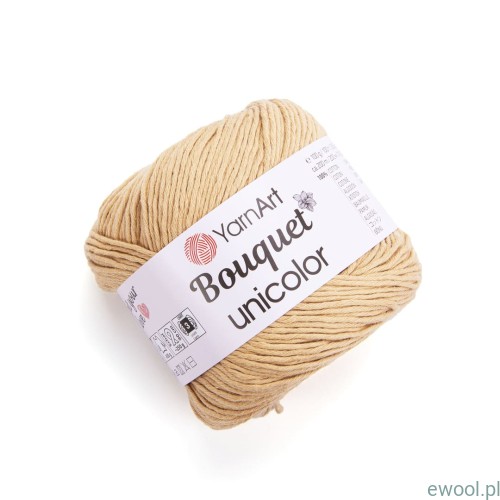Włóczka bawełnian Bouquet Unicolor YarnArt kolor 3206 miodowy