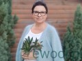 Kardigan wykonany z włóczki Mohair Trendy YarnArt kolor 107 błękitny