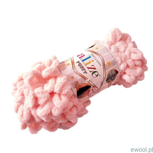 Włóczka Puffy Alize kolor 340 pudrowy róż