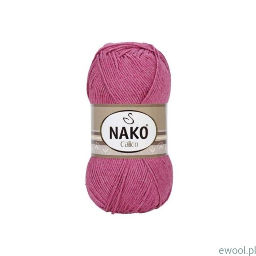 Włóczka NAKO Calico kolor 11036 ciemny różowy