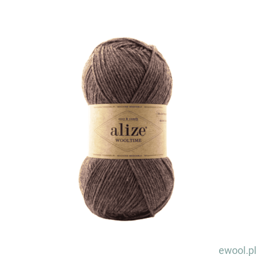 Włóczka Wooltime Alize kolor 240 brązowy