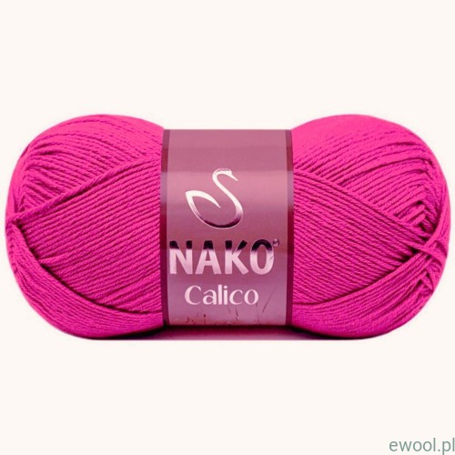 Włóczka NAKO Calico 4569 kolor fuksja