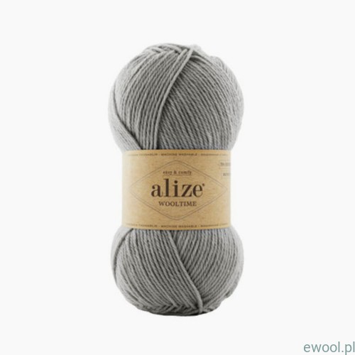Włóczka Wooltime Alize kolor 21 popielaty