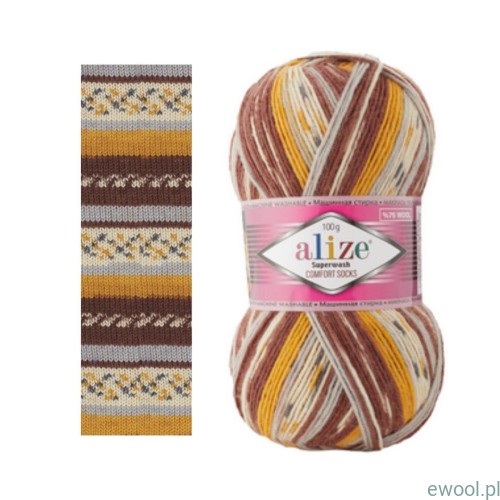 Włóczka Superwash Comfort Alize kolor 7652