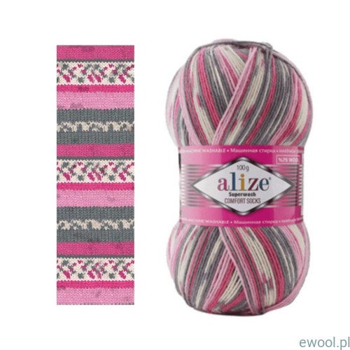 Włóczka Superwash Comfort Alize kolor 7707