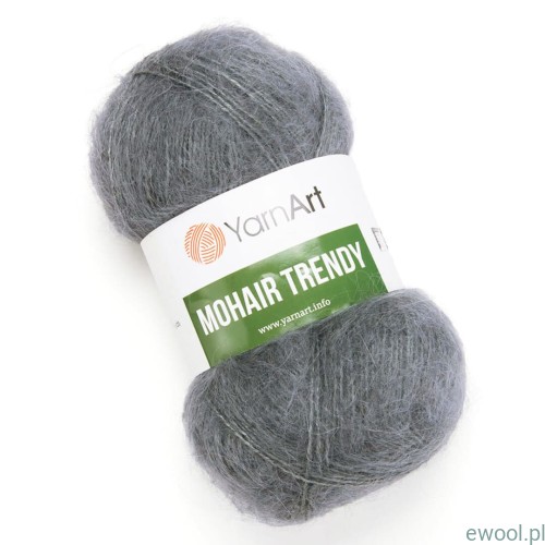 Włóczka Mohair Trendy YarnArt kolor 114 szary