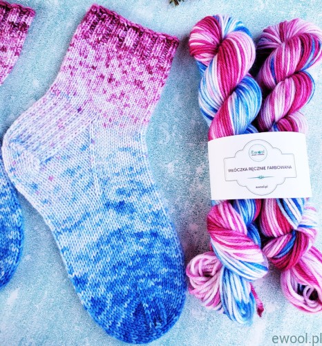 Włóczka skarpetkowa ręcznie farbowana Twin Skeins kolor 2884