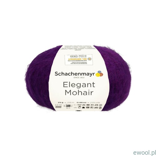 Włóczka Elegant Mohair kolor 00049 ciemny fiolet