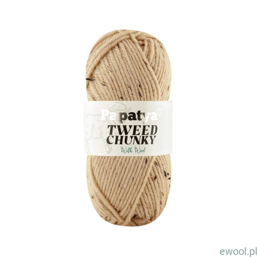 Włóczka Tweed Chunky Papatya kolor 9210 beżowy