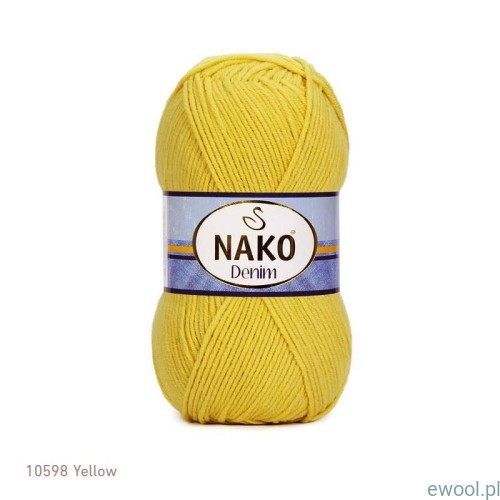 Włóczka Denim Nako kolor 10598 żółty