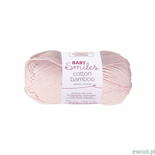 Włóczka Baby Smiles Cotton Bamboo Schachenmayr kolor 01035 kolor jasny różowy