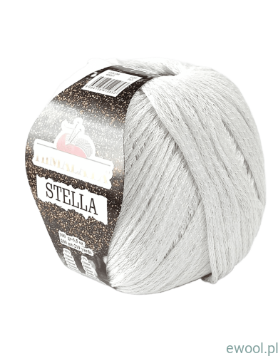Włóczka Stella Himalaya kolor 46001 biały ze srebrną nitką