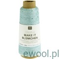 Włóczka Creative Make It Blümchen Rico Design kolor 003 niebieski z cekinami