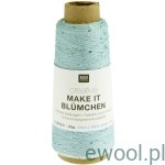 Włóczka Creative Make It Blümchen Rico Design kolor 003 niebieski z cekinami
