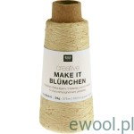 Włóczka Creative Make It Blümchen Rico Design kolor 005 beżowy z cekinami