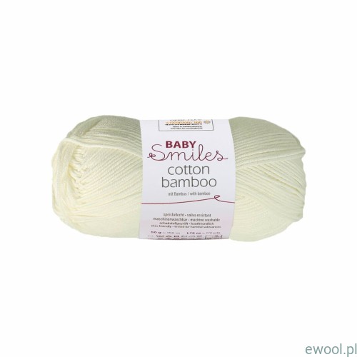 Włóczka Baby Smiles Cotton Bamboo Schachenmayr kolor 01002 ecru