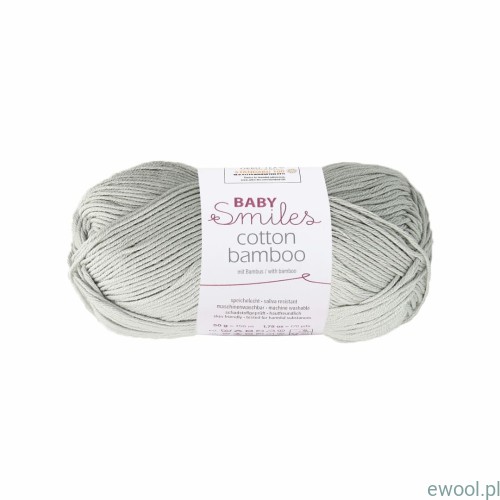 Włóczka Baby Smiles Cotton Bamboo Schachenmayr kolor 01090 jasny szary