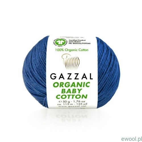 Włóczka Organic Baby Cotton Gazzal kolor 449 niebieski