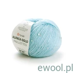 Włóczka Alpaca Gold Paillettes YarnArt kolor 9305 jasny niebieski