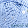 Włóczka Cotton Gold Paillettes YarnArt kolor 7110 niebieski
