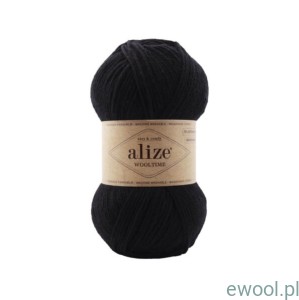 Włóczka Wooltime Alize kolor 60 czarny