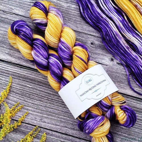Włóczka skarpetkowa ręcznie farbowana Twin Skeins kolor Saphira 3113 200m/100g