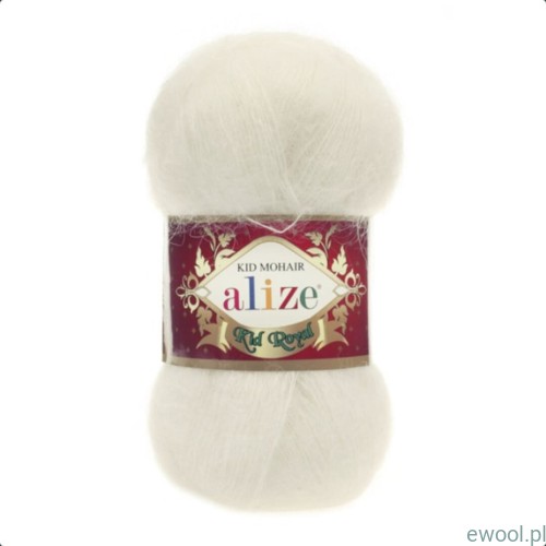Włóczka Kid Royal 50 Alize kolor 62 kremowy 50 g