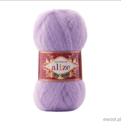Włóczka Kid Royal 50 Alize kolor 158 jasny fiolet