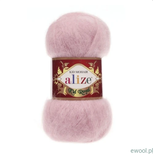 Włóczka Kid Royal 50 Alize kolor 161 pudrowy róż