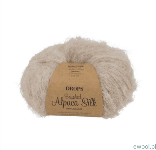 Włóczka Drops Brushed Alpaca Silk kolor 04 jasny beż