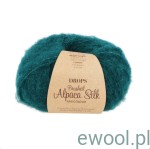 Włóczka Drops Brushed Alpaca Silk kolor 11 zielony