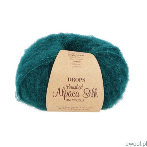 Włóczka Drops Brushed Alpaca Silk kolor 11 zielony