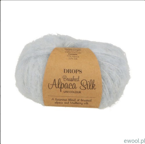 Włóczka Drops Brushed Alpaca Silk kolor 14 poranna mgła