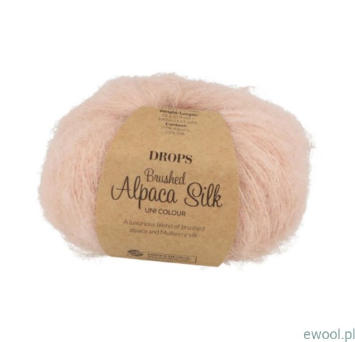 Włóczka Drops Brushed Alpaca Silk kolor 20 piaskowy róż