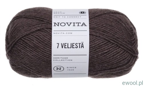 Włóczka 7 Veljesta Novita kolor 064 brązowy